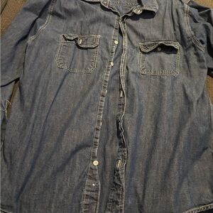 Old Navy Blue Denim Shirt
